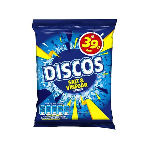 Discos Salt & Vinegar Flavour Snacks 34g