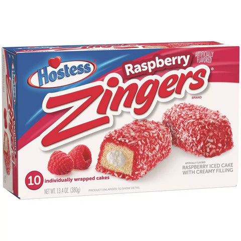 Hostess Zingers Raspberry 10 Pack 13.4oz (380g)
