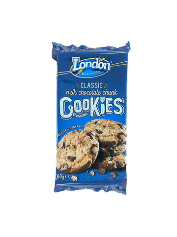 London Biscuits Milk Choc Chunk Cookies 160G