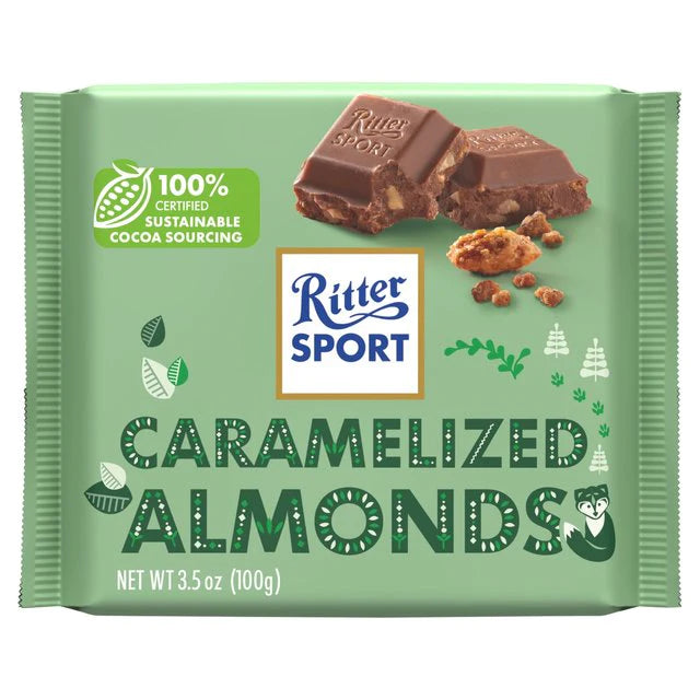 Ritter Sport Crunchy Caramalized Almond 100G