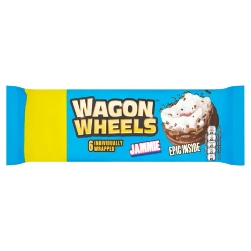 Wagon Wheels 6 Individually Wrapped Jammie 340g