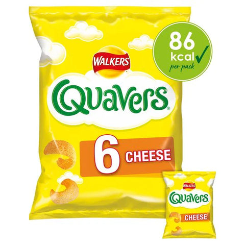 Walkers Quavers Cheese Multipack Snacks (6x16g) 96g - Best Before: 25/01/25