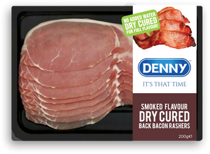 Denny Dry Cured Back Bacon Rashers 200g