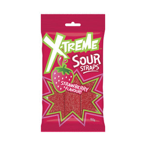 X-Treme Sour Straps 160g Strawberry