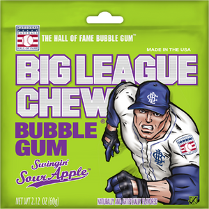 Big League Chew Bubble Gum Swingin Sour Apple 60g