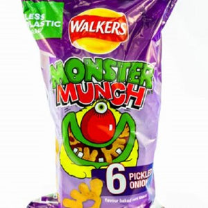 Mega Monster Munch Pickled Onion Snacks 6 X 22g