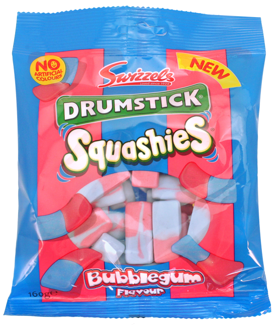 Swizzels Drumstick Squashies Bubblegum Flavor 160g