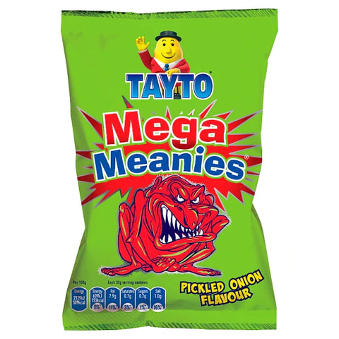 Tayto Mega Meanies Picked Onion Flavor 35g - BEST BEFORE 21/06/2024