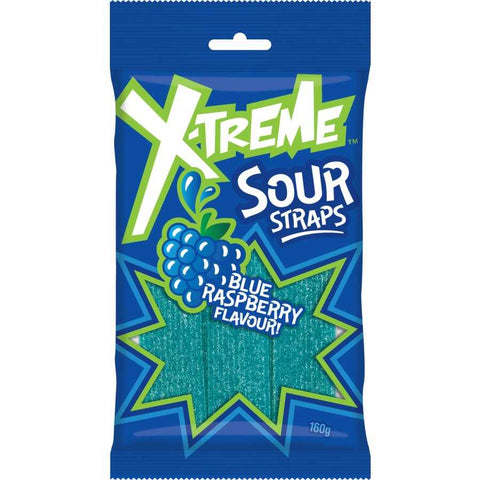 X-Treme Sour Straps 160g Blue Raspberry
