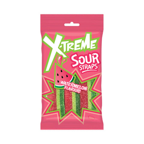 X-Treme Sour Straps 160g Watermelon
