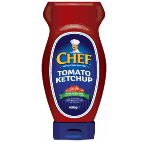 Chef Tomato Ketchup Squeezy 490g