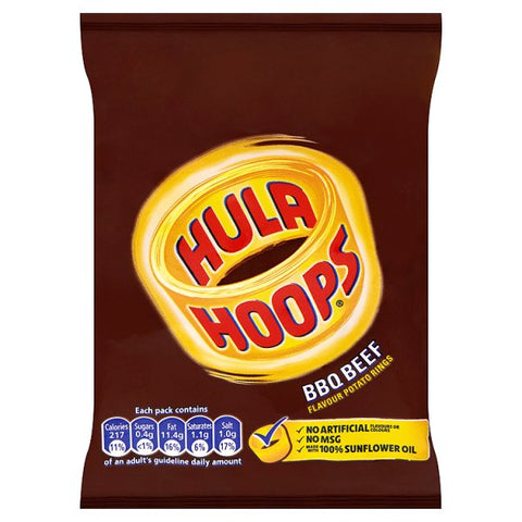 Hula Hoops BBQ Beef 34g - Best Before 08/06/2024